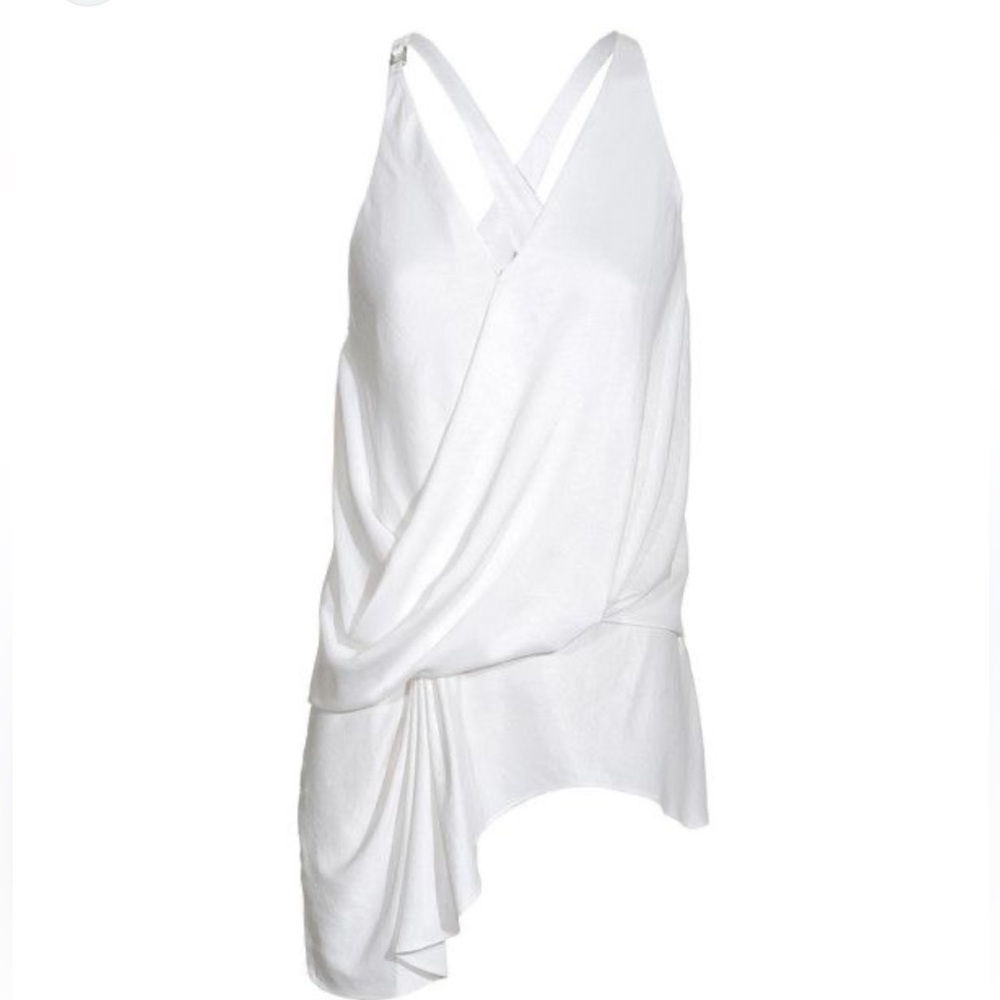 Beautiful sexy new with tags #helmutlang crinkly satin white top. Size medium.